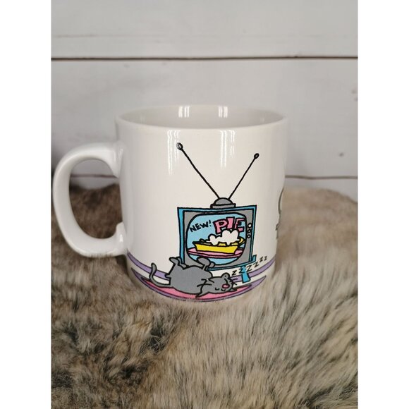 Vintage Applause "I'll Start Tomorrow" Mug Humorous Couch Potato Cup Made in Kor - Picture 2 of 6
